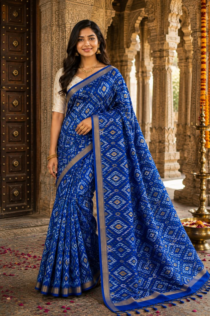 Blue Daily Wear Saree